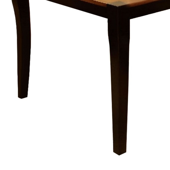 Two Toned Finish Rectangular Dining Table