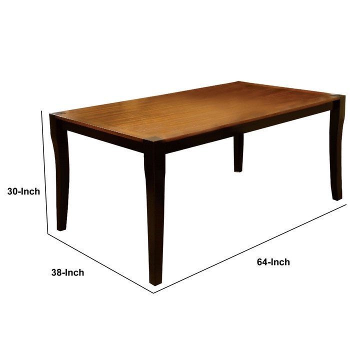 Two Toned Finish Rectangular Dining Table