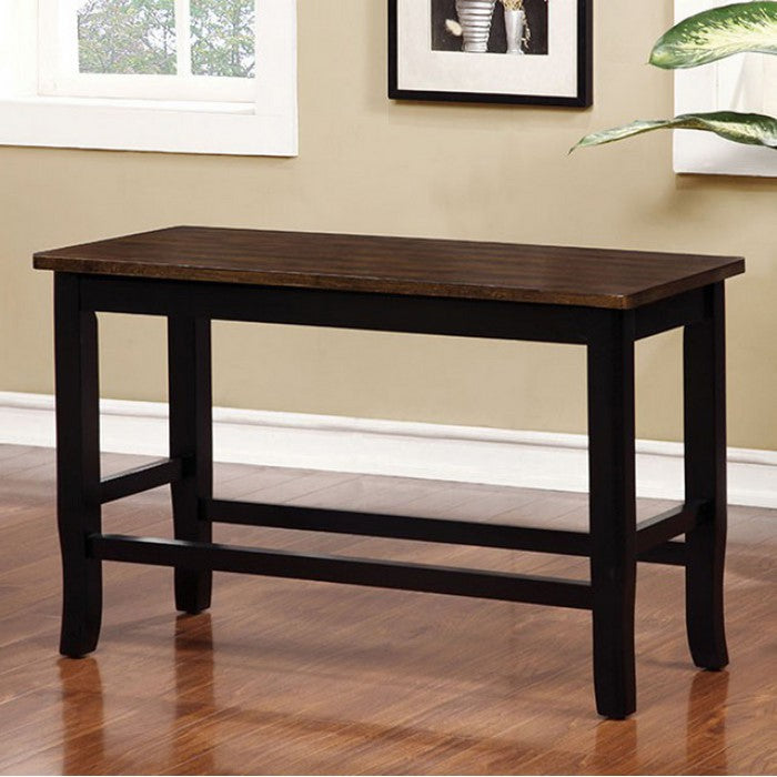 Dover II Black And Cherry Counter Height Bench