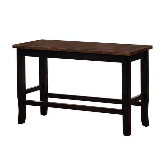 Dover II Black And Cherry Counter Height Bench
