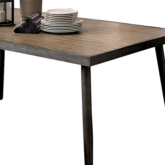 Vilhelm I Modern Gray Metal Dining Table