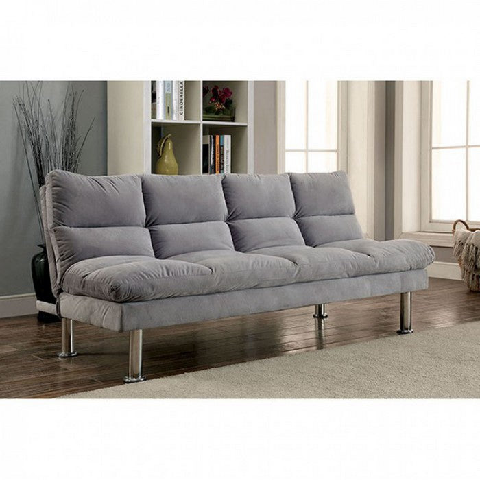 Saratoga Gray Futon Sofa With Contemporary Style
