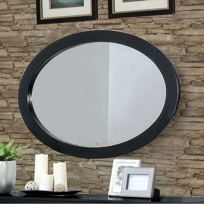 Lennart II Black Oval Wall Mounted Mirror