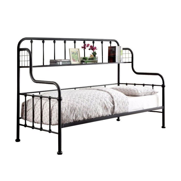 Contemporary Style Black Metal Daybed