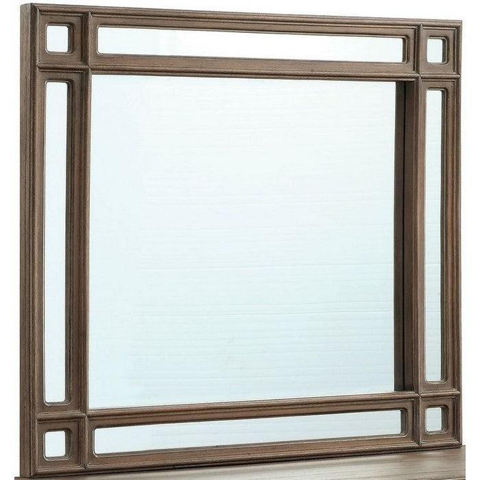 Frontera Rustik Oak Mirror With Transitional Style