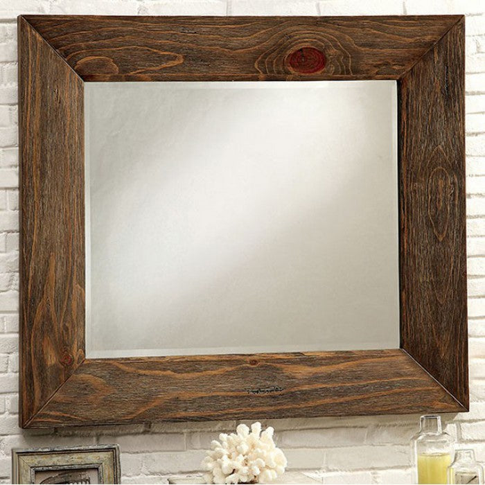 Coimbra Mirror In Rustic Natural Tone Finish