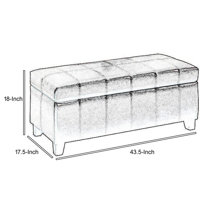 Luton Contemporary Style Ottoman, Espresso