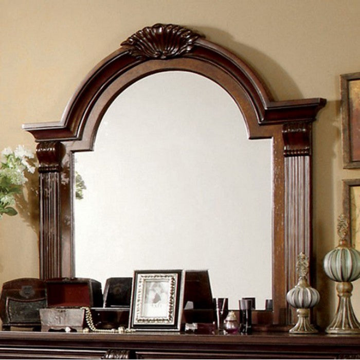 Esperia Luxurious English Style Mirror , Brown Cherry
