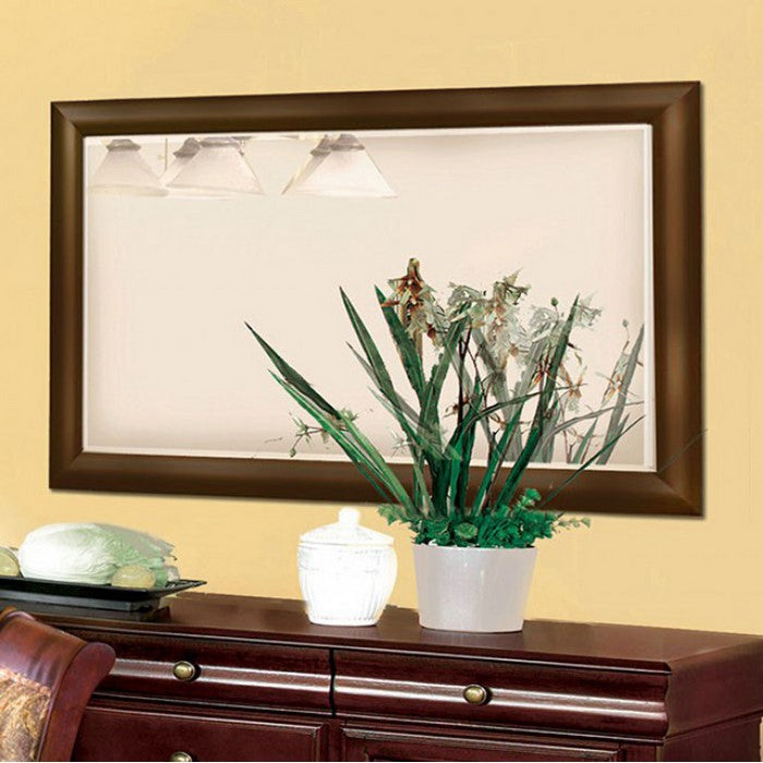 St. Nicholas I Transitional Style Mirror, Antique Cherry