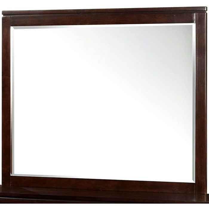Balfour Transitional Style Mirror , Brown Cherry