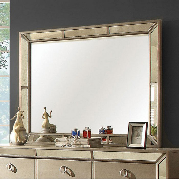 Loraine Modern Victorian Style Mirror , Silver