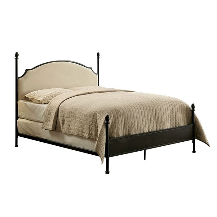 Metal California King Bed, Black