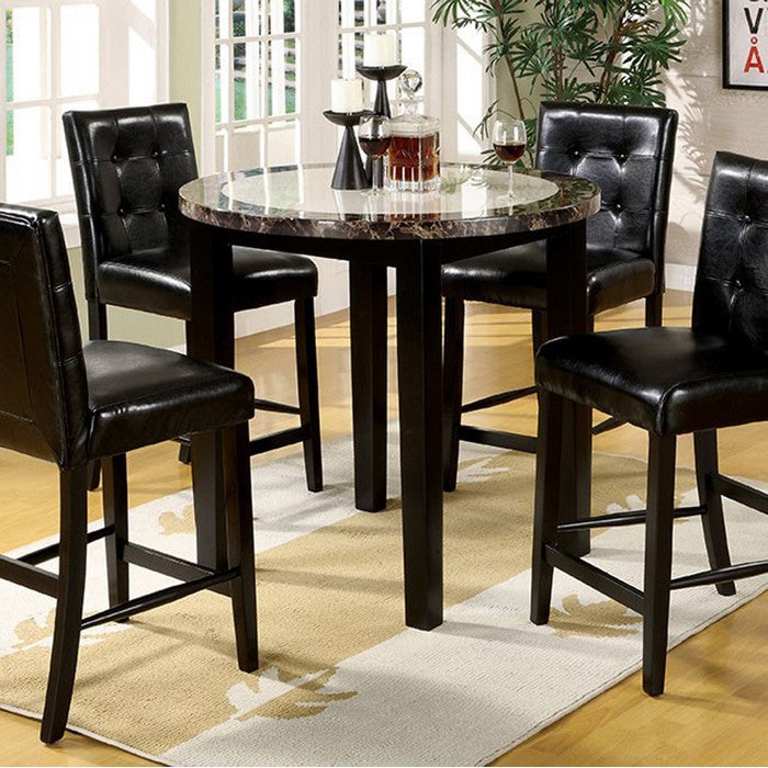 Atlas Iv Contemporary Counter Height Table, Black