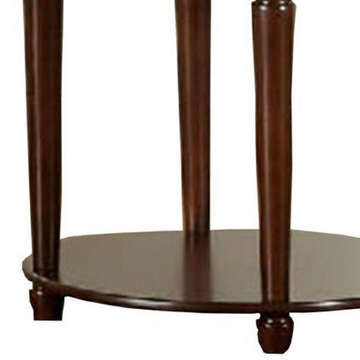 GRANVIA Contemporary End Table, Dark Cherry