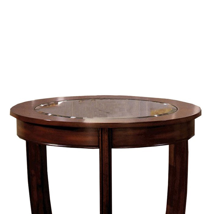 Crystal Falls Transitional End Table , Dark Cherry