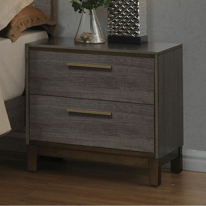 Wooden 2 Drawer Nightstand with Carvings and Claw Feet, White