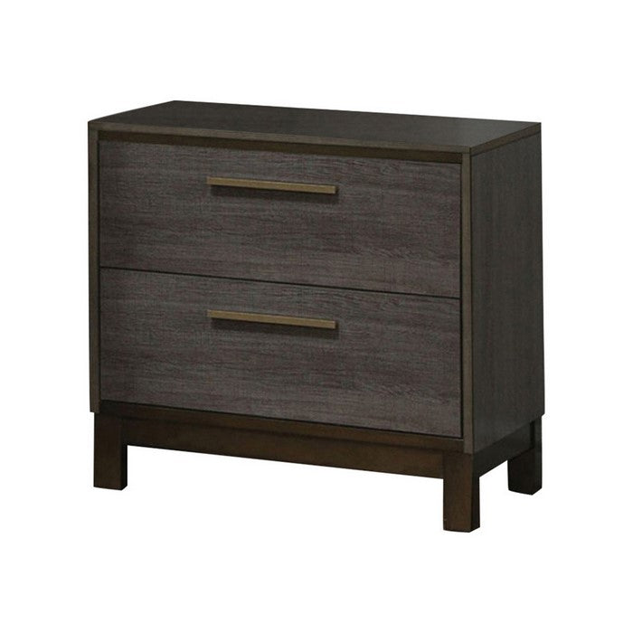 Wooden 2 Drawer Nightstand with Carvings and Claw Feet, White