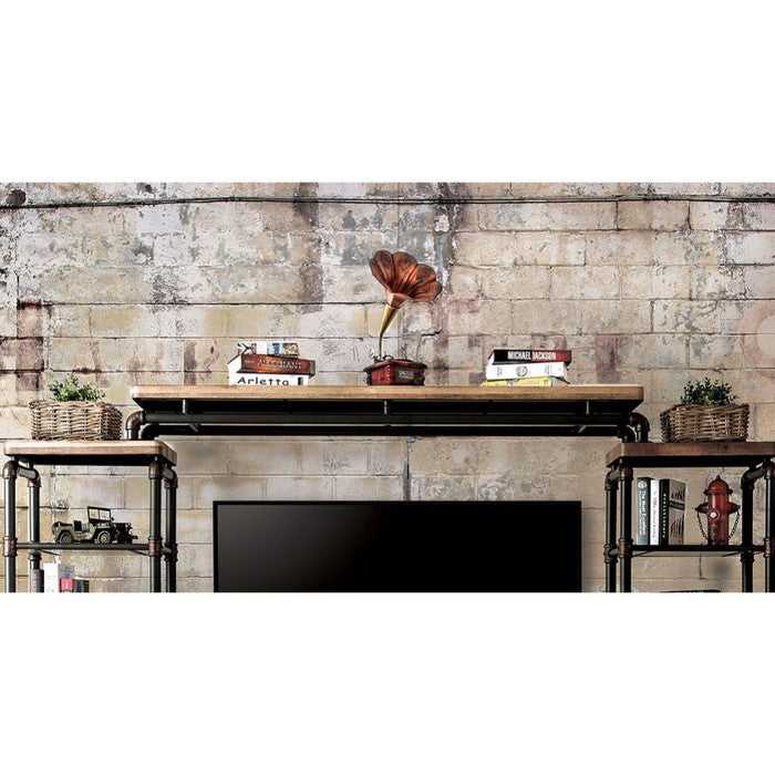 Kebbyll Industrial Bridge, Antique Black/Natural Tone