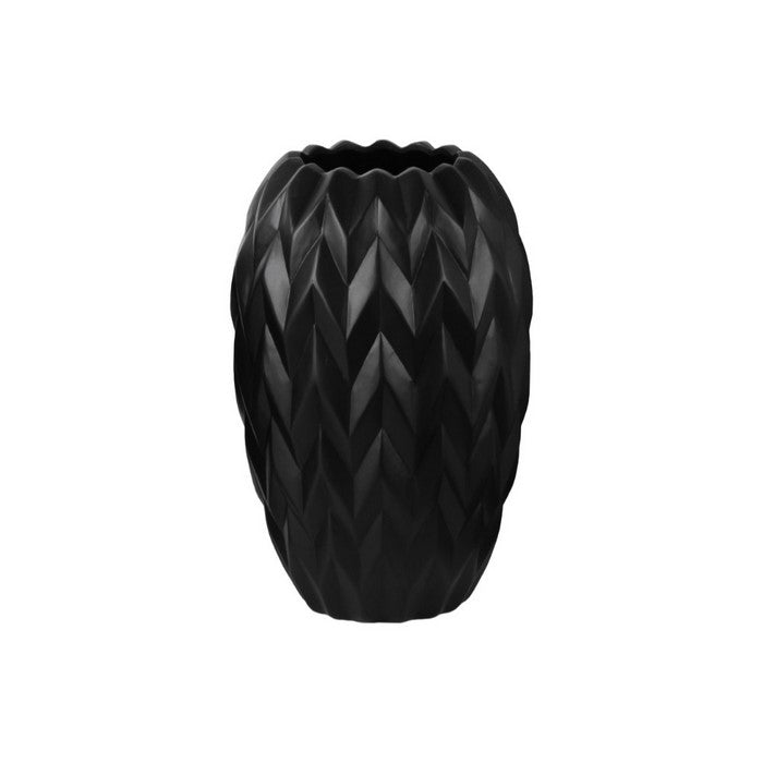 Glossy Large Vase - Black - Benzara