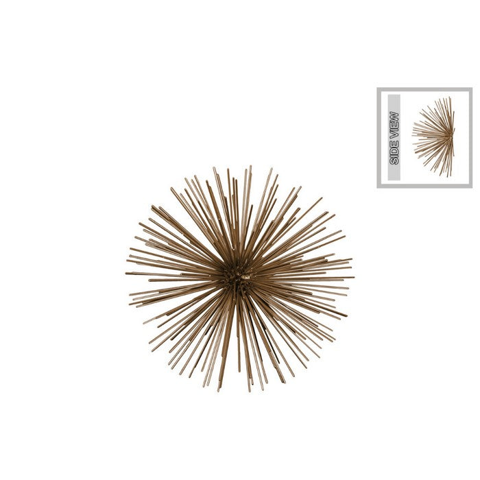 Mysterious Sea Urchin Medium Ornamental Sculpture - Gold - Benzara