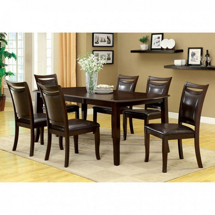 Woodside Contemporary Dining Table, Expresso Finish