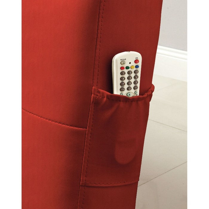 Bulle Contemporary Sofa Futon, Red Finish