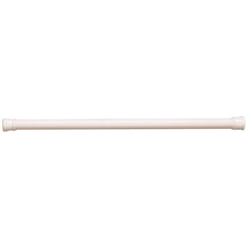 Carnation Home Fashions Stall 23-Inch to 40-Inch Adjustable Shower Curtain Tension Rod, Bone