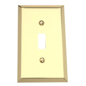 AmerTac 163TBR 1 Toggle Bright Brass Steel Wallplate