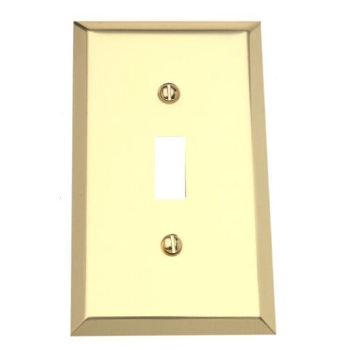AmerTac 163TBR 1 Toggle Bright Brass Steel Wallplate