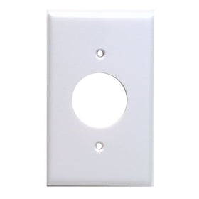 Leviton 88004 1-Gang Single 1.406-Inch Hole Device Receptacle Wallplate, Standard Size, Thermoset, Device Mount, White
