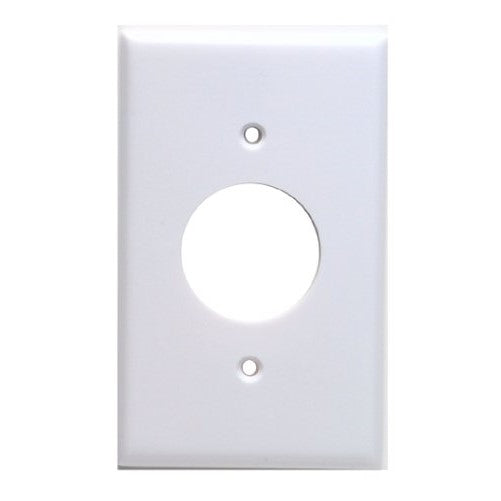 Leviton 88004 1-Gang Single 1.406-Inch Hole Device Receptacle Wallplate, Standard Size, Thermoset, Device Mount, White