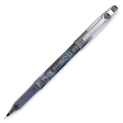 Pilot Precise P-500 Gel Ink Rolling Ball Pens, Extra Fine Point, Black Ink, Dozen Box (38600)