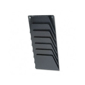 Buddy Products Mirage 7 Pocket Wall Rack, Steel, 2 x 21.5 x 9.5 Inches, Black (4810-4)