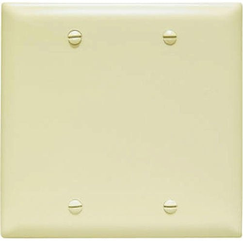 Pass & Seymour TP23ICC12 2 Gang Blank Wall Plate, Nylon, Ivory