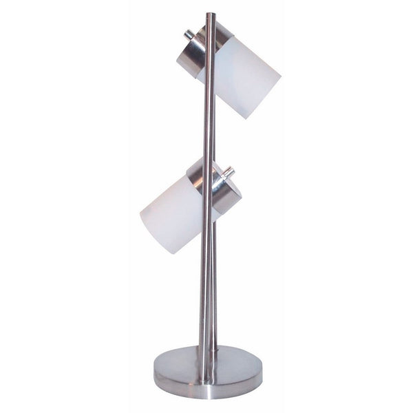 ORE International 3031TW 2-Light Adjustable Table Lamp, White