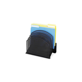 Safco Products 3257BL Onyx Mesh Desktop Organizer with 5 Tiered Sections, Black