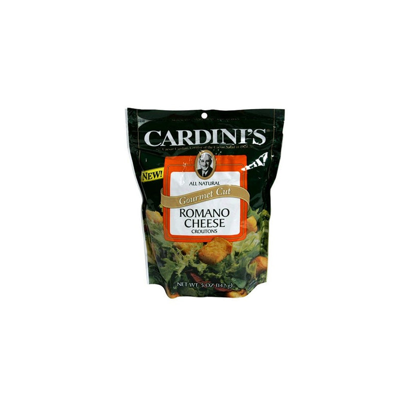 Cardini Gourmet Croutons, Romano Cheese, 5-Ounce Packages (Pack of 12)