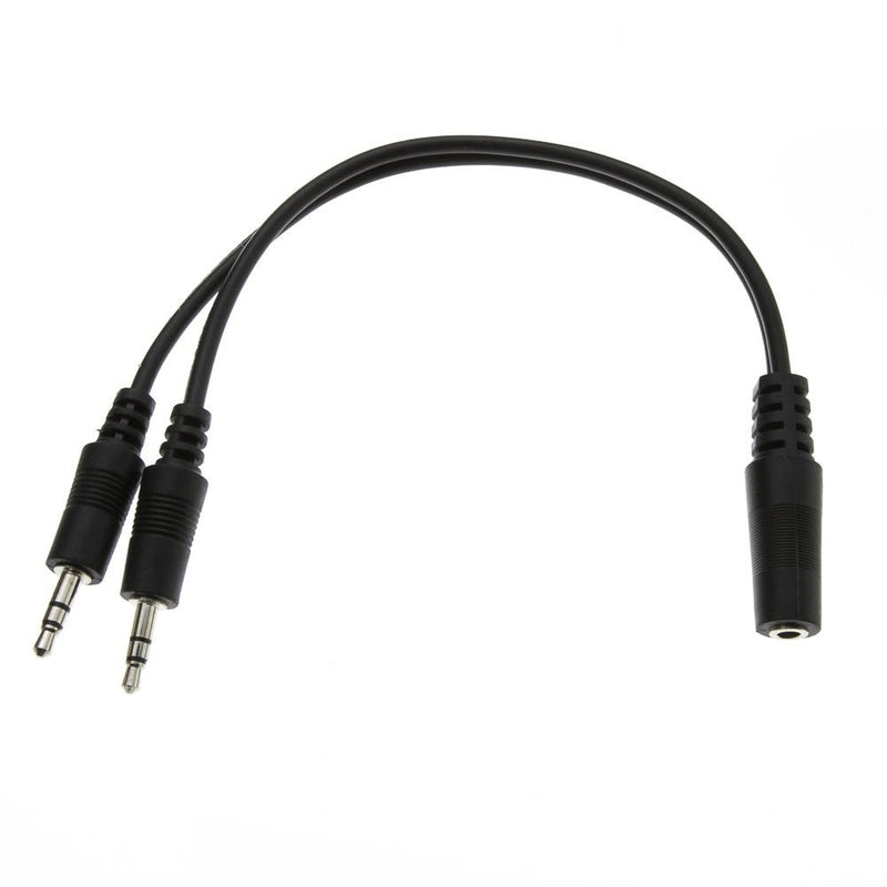 Cable Showcase 6-Inch 2 x 3.5mm Stereo Male/3.5mm Stereo Female Cable (30S1-35260)