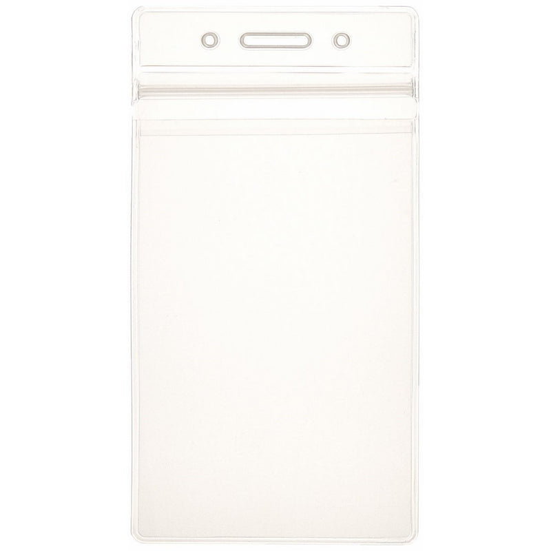 ADVANTUS Resealable ID Badge Holder, Vertical, 2.625 x 3.75" Insert Size, Pre-Punched, Box of 50 (75524)