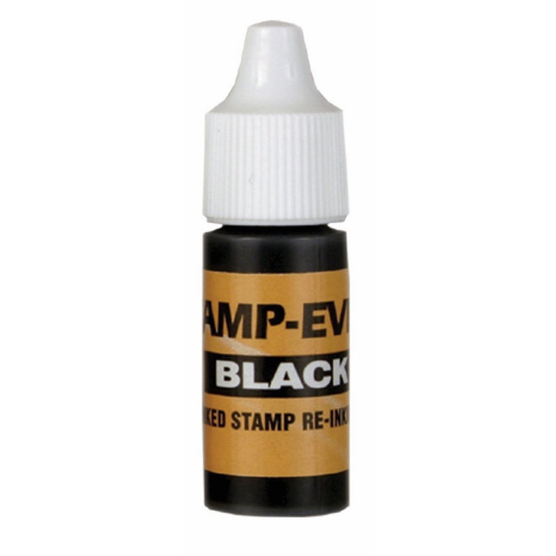 Stamp-Ever Pre-Inked Refill Ink, 7ml Bottle, Black (5027)