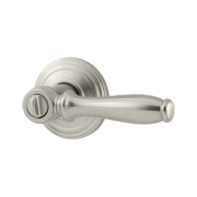 Kwikset Ashfield Bed/Bath Lever in Satin Nickel