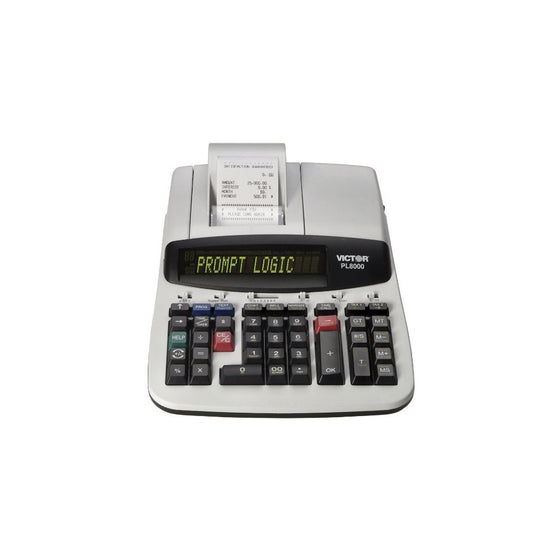 Victor Technology PL8000 Thermal Printing Calculator, Prompt Logic, Help Key, 8.0 Lines Per Second