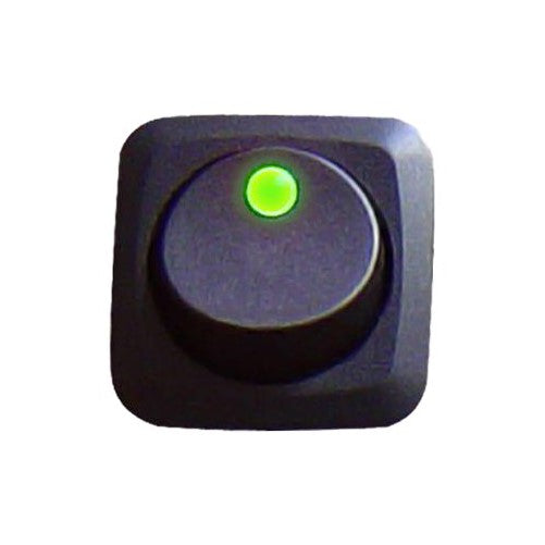 Keep It Clean 10862 Green 25 Amp/12V Square Framed LED Rocker Switch
