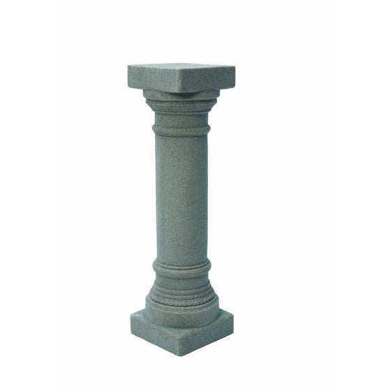 EMSCO Group Greek Column Statue – Natural Granite Appearance – Made of Resin – Lightweight – 32” Height