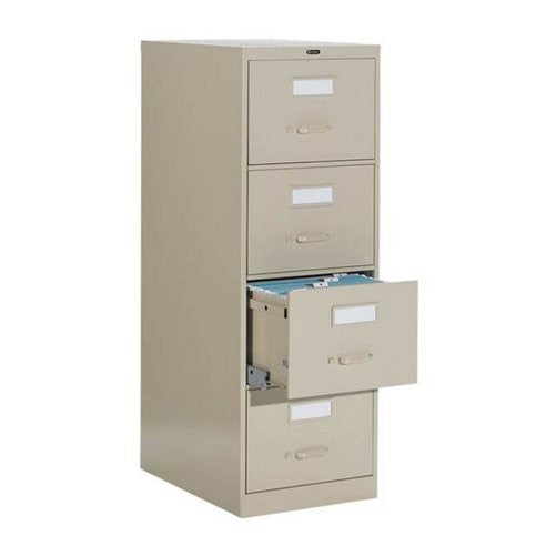 Four Drawer Legal Vertical File Black