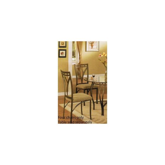 Set of 4 Dining Chairs - Traditional Bronze Finish