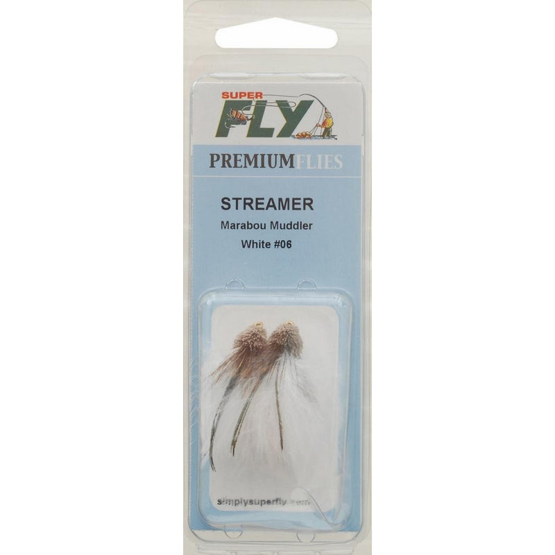 Superfly Star Marabou MuddlerWhite#06 Fishing Equipment, White