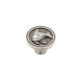 Liberty PBF659-BSP-C Pbf659-Bsp-C 35Mm Angel Fish Kitchen Cabinet Hardware Knob, Single, Brushed Satin Pewter