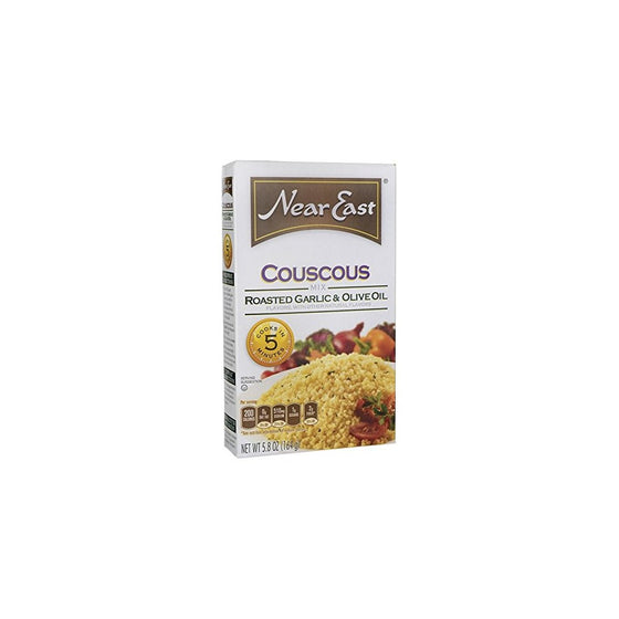 Near East Roasted Garlic & Olive Oil Couscous Mix, 5.8-ounce Boxes (Case of 12)