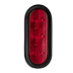 Blazer C561RTM LED 6-Inch Oval Stop, Tail, Turn Light with Grommet and Plug, Red